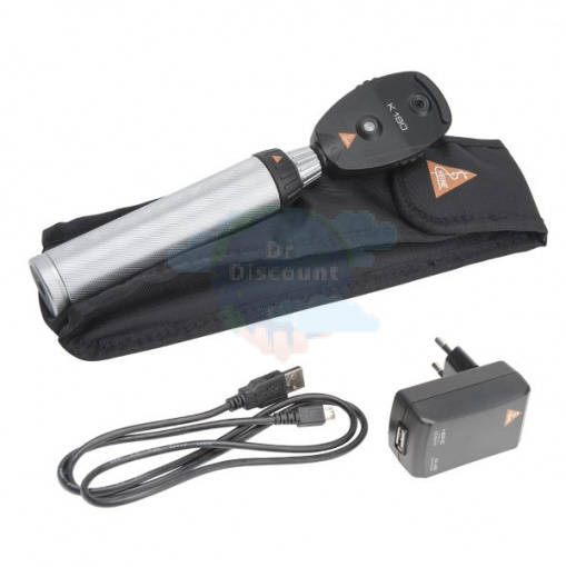 Офтальмоскоп Heine прямой медицинский K180 с рукояткой перезаряжаемой BETA ТR (4USB)